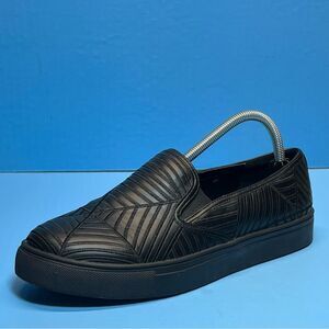 Charla Tedrick Womens Spun Sneaker Spiderweb Slip On Black Sneakers 9M